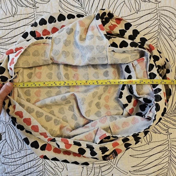 VGUC Vine Street Market Hearts Bag Canvas Reusable Shopping Tote Red Black - Picture 7 of 8